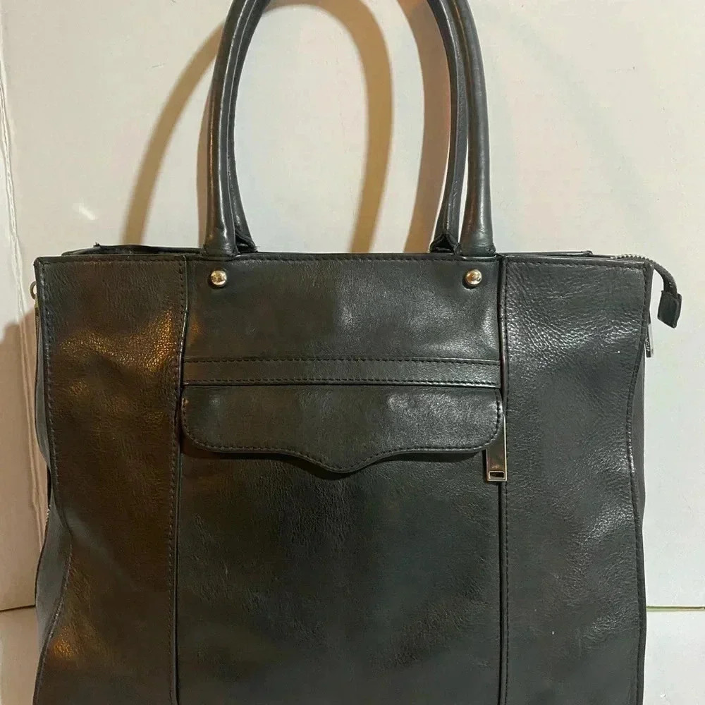 Rebecca Minkoff black leather satchel handbag